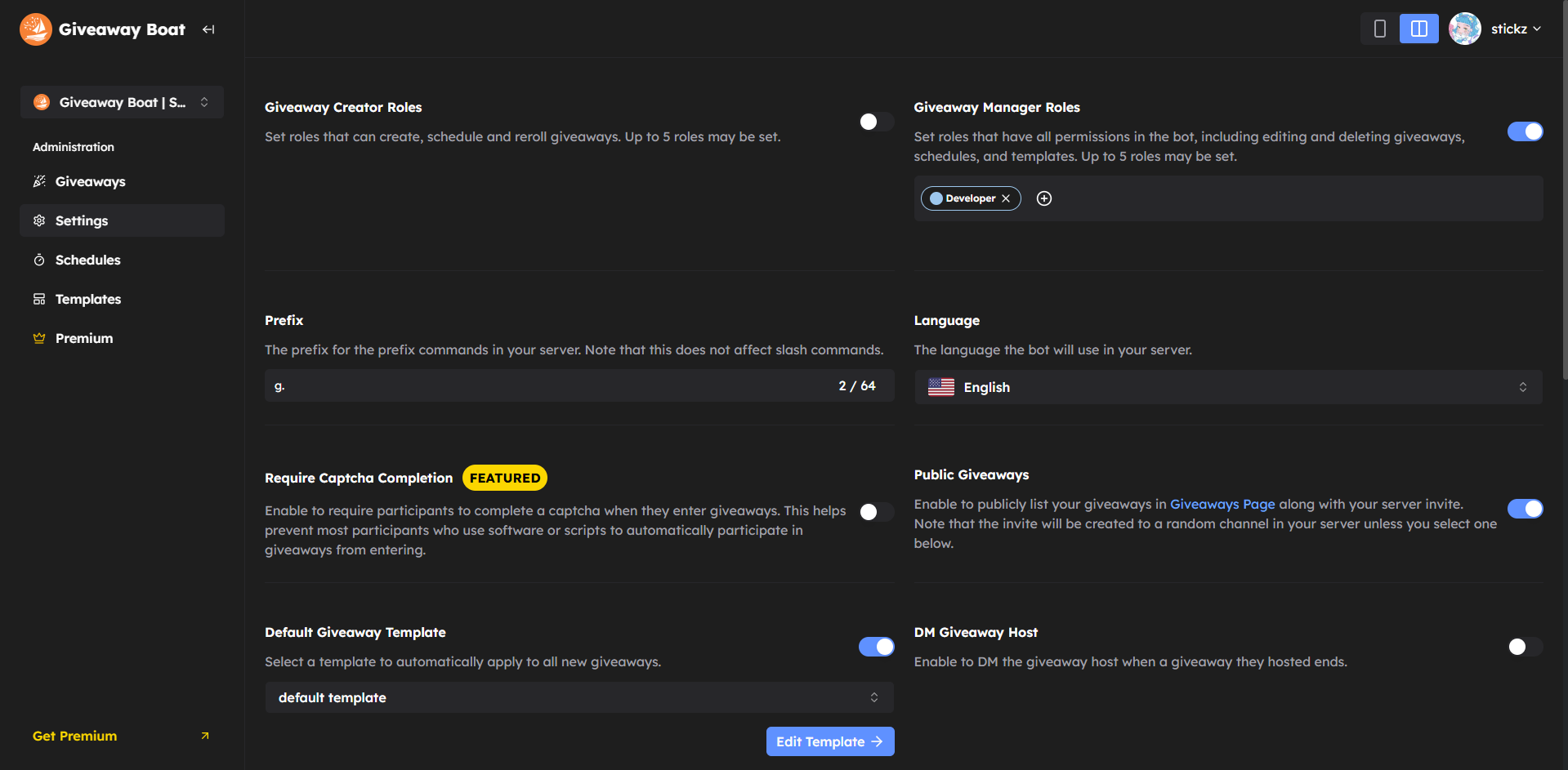 Giveaway Boat - Discord Giveaway Bot