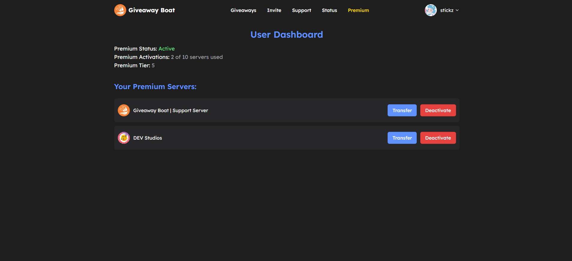 Giveaway Boat - Discord Giveaway Bot